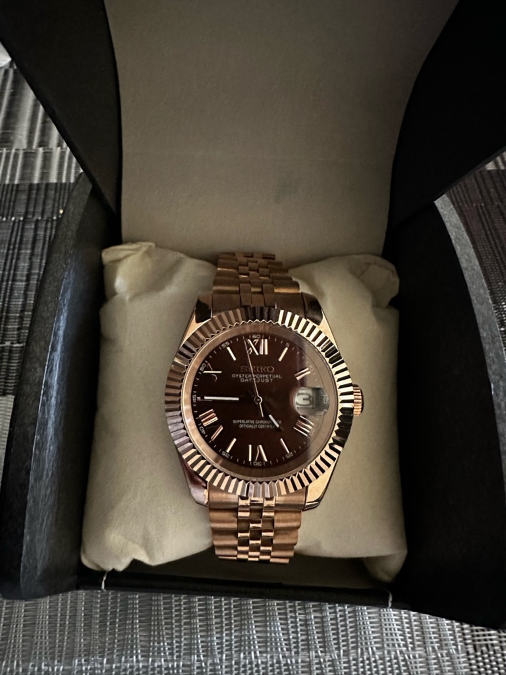 Seiko Mod Rose Gold and Chocolate (Custom build 39mm)